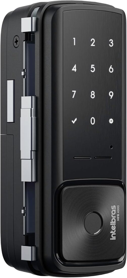 Fechadura Inteligente de Sobrepor Para Portas de Vidro MFR 4000 Preto Intelbras - Image 2