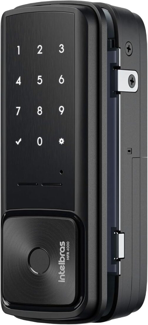 Fechadura Inteligente de Sobrepor Para Portas de Vidro MFR 4000 Preto Intelbras - Image 3