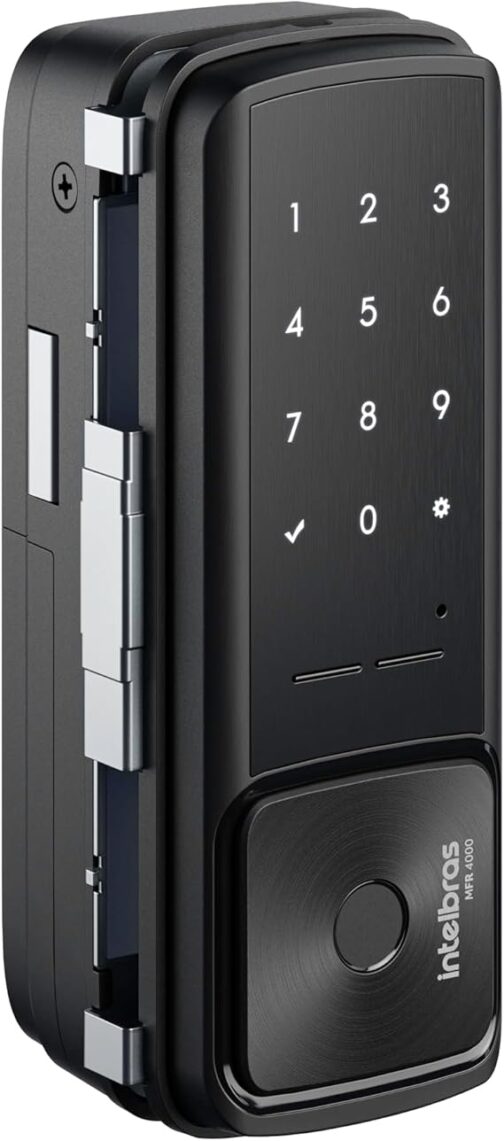 Fechadura Inteligente de Sobrepor Para Portas de Vidro MFR 4000 Preto Intelbras - Image 4